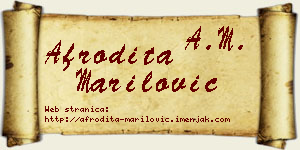 Afrodita Marilović vizit kartica